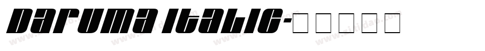 daruma italic字体转换